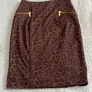 Michael Kors leopard pencil skirt size 2